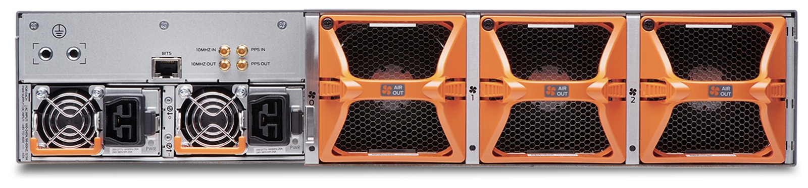 Back View with Power Supply Modules and Fan Trays