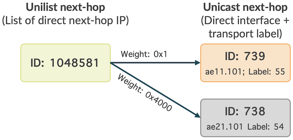 Hierarchical Routing Structure with transport layer PIC feature