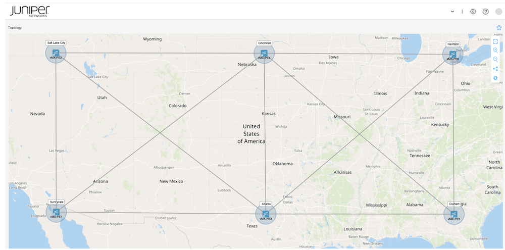 Paragon Automation Topology View
