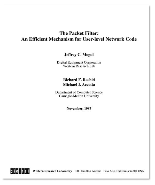DEC Packet Filter